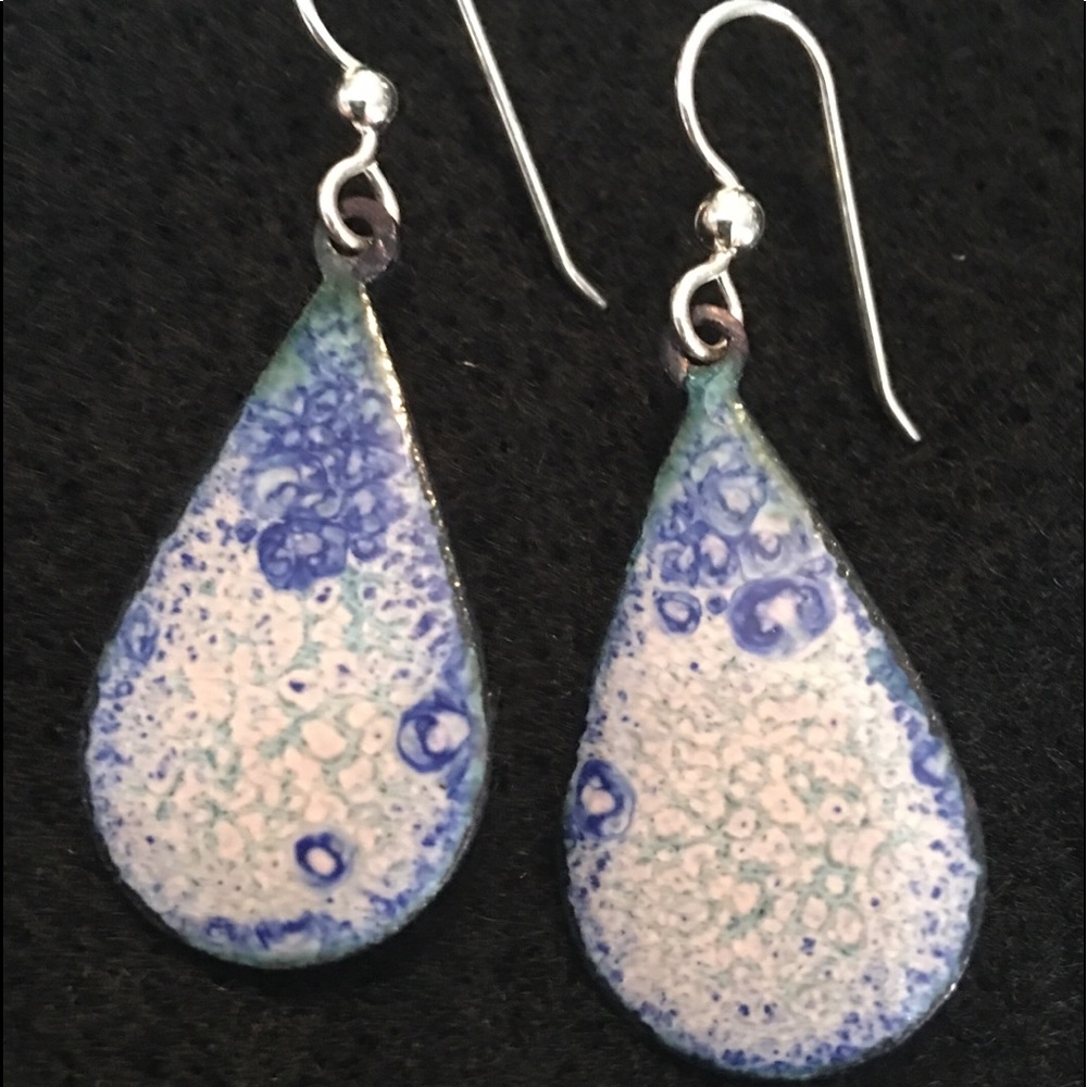 Enameled earrings